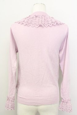画像2: axes femme kawaii / レーシーフリルニットプル M ピンク T-25-10-10-014-AX-TO-SA-ZT