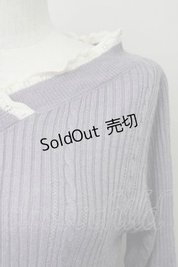 画像3: 【SALE】axes femme / バイカラーＶネックニットプルオーバー M ラベンダー T-25-10-10-015-AX-TO-SA-ZT215