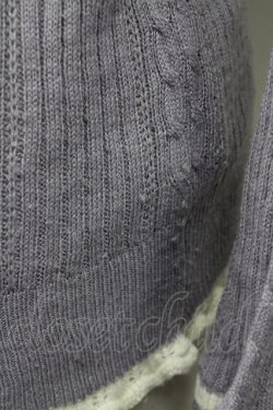 画像5: axes femme / バイカラーＶネックニットプルオーバー M ラベンダー T-25-10-10-015-AX-TO-SA-ZT215