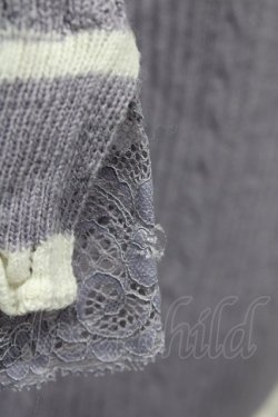 画像7: axes femme / バイカラーＶネックニットプルオーバー M ラベンダー T-25-10-10-015-AX-TO-SA-ZT215