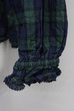 画像4: PINK HOUSE / 野ばらとチェリー刺繍タータンブラウス  グリーン T-25-10-10-016-LO-BL-SA-ZT215