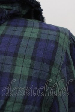 画像5: PINK HOUSE / 野ばらとチェリー刺繍タータンブラウス  グリーン T-25-10-10-016-LO-BL-SA-ZT215