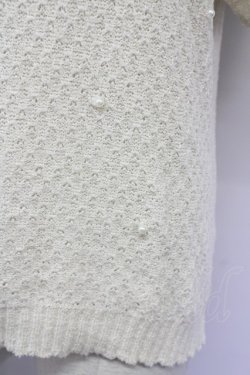 画像5: axes femme / パール付き肩レースサマーニット M アイボリー T-25-10-10-002-AX-TO-SA-ZT255