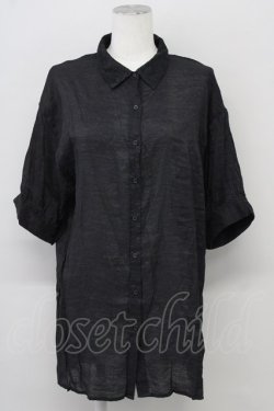 画像1: axes femme / カラーシアーシャツ  ブラック T-25-10-10-017-AX-BL-SA-ZT