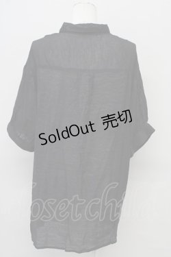 画像2: 【SALE】axes femme / カラーシアーシャツ  ブラック T-25-10-10-017-AX-BL-SA-ZT215