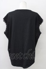 画像2: 【SALE】axes femme / 袖レースドルマン M ブラック T-25-10-10-018-AX-TO-SA-ZT215 (2)