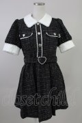 DearMyLove / サマーツイードハートパールワンピース  黒Ｘ白 T-25-10-16-005-EL-OP-SA-ZT