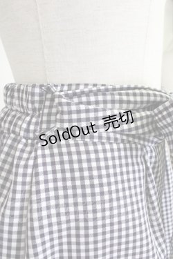 画像4: axes femme POETIQUE / リボン付バックフリルスカート  黒Ｘ白 T-25-10-16-009-AX-SK-SA-ZI