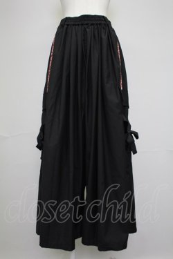 画像1: AXES-X / 陰陽師サイドライン袴パンツ  黒Ｘボルドー T-25-10-16-011-LO-PA-SA-ZT