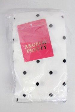 画像2: Angelic Pretty / トゥシューズ風オーバーニー  白Ｘ黒 T-25-10-16-016-AP-ZA-SA-ZT