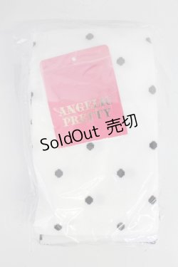 画像2: Angelic Pretty / トゥシューズ風オーバーニー  白Ｘ黒 T-25-10-16-016-AP-ZA-SA-ZI
