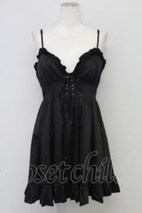 BPN / クロスビーズ刺繍ベビードール  黒 T-25-10-17-018-GO-TO-SA-ZT341