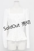 BPN / スクエアはしごレースブラウス M 白 T-25-10-17-003-GO-BL-SA-ZT