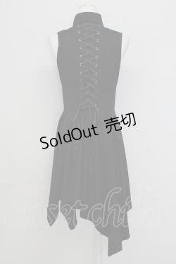 画像2: BPN / フロントZIPノースリーブワンピース  黒 T-25-10-17-019-GO-OP-SA-ZT344