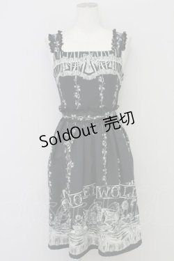 画像1: Innocent World / 女王と天使の物語ジャンパースカート  黒 T-25-10-17-020-IW-OP-SA-ZT344