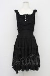 画像1: metamorphose / 総レースパールリボンジャンパースカート  黒 T-25-10-17-021-ME-OP-SA-ZT (1)