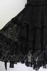 画像6: metamorphose / 総レースパールリボンジャンパースカート  黒 T-25-10-17-021-ME-OP-SA-ZT (6)