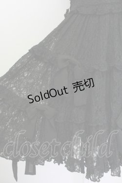 画像6: metamorphose / 総レースパールリボンジャンパースカート  黒 T-25-10-17-021-ME-OP-SA-ZT