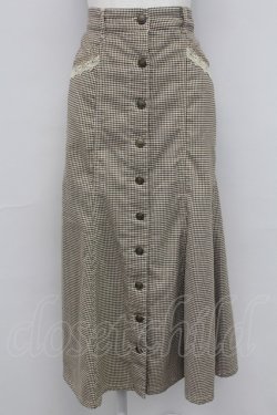 画像1: axes femme / センターボタンマーメイドスカート M ベージュ T-25-10-17-022-AX-PA-SA-ZT