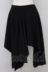 PRESENCE! / アシンメトリースカート  ブラック T-25-10-17-023-PU-JA-SA-ZT344