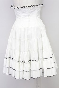 画像2: ATELIER PIERROT / コルセットスカート  白Ｘ黒 T-25-10-17-025-EL-SK-SA-ZT
