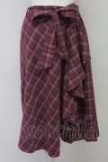 axes femme / プリーツ切替チェックスカート M  T-25-10-17-027-AX-SK-SA-ZT