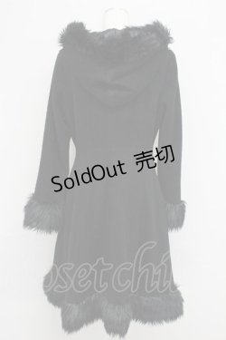 画像2: MAM / ファーポンポンコート  ブラック T-25-10-17-030-LO-CO-SA-ZT