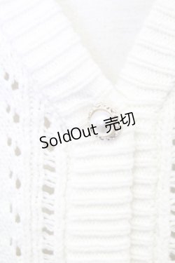 画像5: axes femme / 透かし柄ニットカーディガン  ホワイト T-25-10-17-005-AX-TO-SA-ZT265