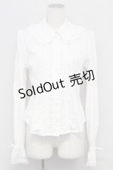 BABY,THE STARS SHINE BRIGHT / ローズレースの後ろピンタックブラウス  白 T-25-10-17-006-BA-BL-SA-ZT265