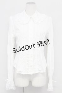 BABY,THE STARS SHINE BRIGHT / ローズレースの後ろピンタックブラウス  白 T-25-10-17-006-BA-BL-SA-ZT265