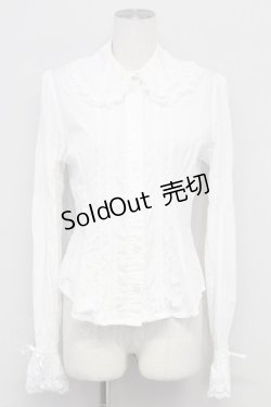 画像1: BABY,THE STARS SHINE BRIGHT / ローズレースの後ろピンタックブラウス  白 T-25-10-17-006-BA-BL-SA-ZT265