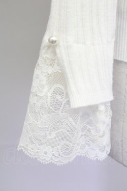 画像4: axes femme / ロゴ刺繍入オフショルニット  シロ T-25-10-17-007-AX-TO-SA-ZT