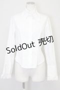 MIHO MATSUDA / 立ち襟ブラウス  白 T-25-10-17-002-GO-BL-SA-ZT265