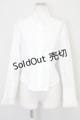 MIHO MATSUDA / 立ち襟ブラウス  白 T-25-10-17-002-GO-BL-SA-ZT265