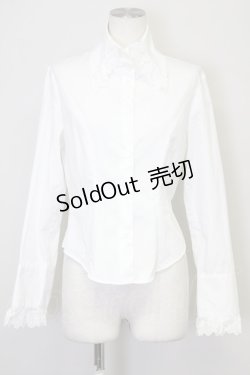 画像1: MIHO MATSUDA / 立ち襟ブラウス  白 T-25-10-17-002-GO-BL-SA-ZT265