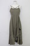 画像1: 【SALE】axes femme / ラッフルフリルキャミワンピース  カーキ T-25-10-17-014-AX-OP-SA-ZT252 (1)