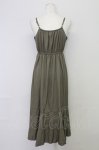 画像2: 【SALE】axes femme / ラッフルフリルキャミワンピース  カーキ T-25-10-17-014-AX-OP-SA-ZT252 (2)
