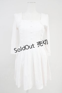 画像1: E hyphen world gallery / フリルピンタック長袖ワンピース  ピンク T-25-10-19-022-LO-OP-SA-ZI