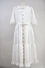 ANGELIQUE ROSA / 薔薇ボタンワンピース  アイボリー T-25-10-19-023-LO-OP-SA-ZI