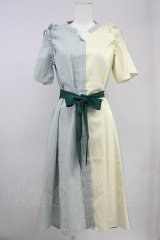 axes femme / ダブルストライプワンピース  イエロー T-25-10-19-033-AX-OP-SA-ZI