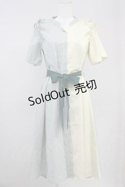 画像1: axes femme / ダブルストライプワンピース  イエロー T-25-10-19-033-AX-OP-SA-ZI