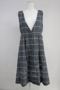 axes femme / シャギーチェックジャンスカ  グレーチェック T-25-10-19-038-AX-OP-SA-ZT