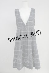 axes femme / シャギーチェックジャンスカ  グレーチェック T-25-10-19-038-AX-OP-SA-ZI