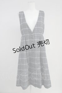 axes femme / シャギーチェックジャンスカ  グレーチェック T-25-10-19-038-AX-OP-SA-ZI