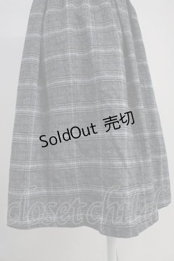 画像3: axes femme / シャギーチェックジャンスカ  グレーチェック T-25-10-19-038-AX-OP-SA-ZI