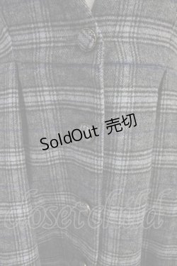 画像4: axes femme / シャギーチェックジャンスカ  グレーチェック T-25-10-19-038-AX-OP-SA-ZI