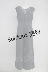 axes femme / 胸元刺繍サロペット  グレー T-25-10-19-039-AX-OP-SA-ZI