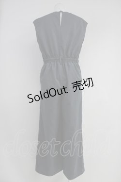 画像2: axes femme / 胸元刺繍サロペット  グレー T-25-10-19-039-AX-OP-SA-ZI