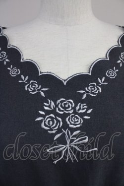 画像3: axes femme / 胸元刺繍サロペット  グレー T-25-10-19-039-AX-OP-SA-ZT