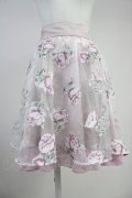 axes femme / 薔薇プリントスカート  ピンク T-25-10-19-040-AX-SK-SA-ZT